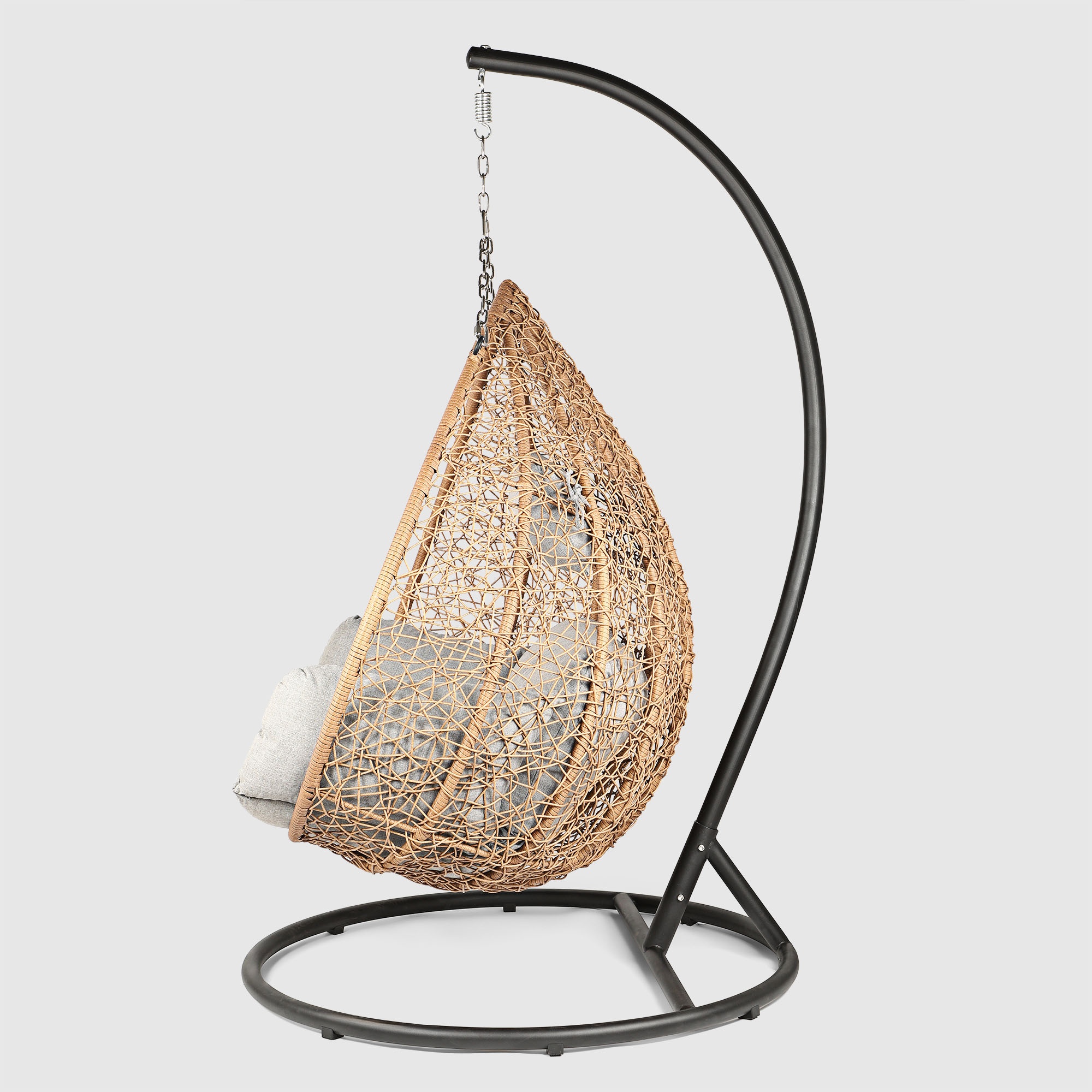 Кресло-гамак подвесное Golden Eagle бежевое с серым 132х120х119,8 см photo 5