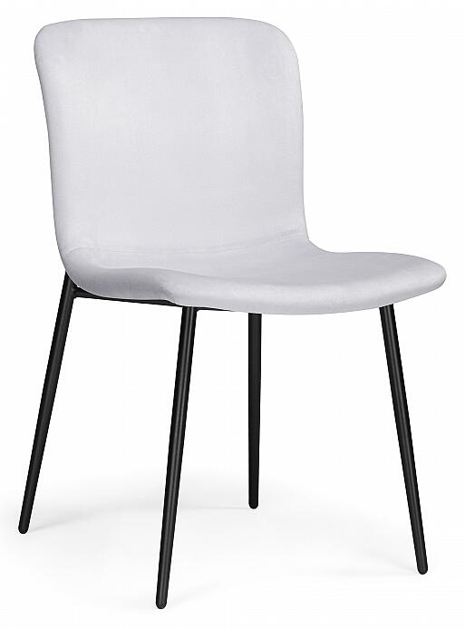 Стул на металлокаркасе Игон серый / черный муар