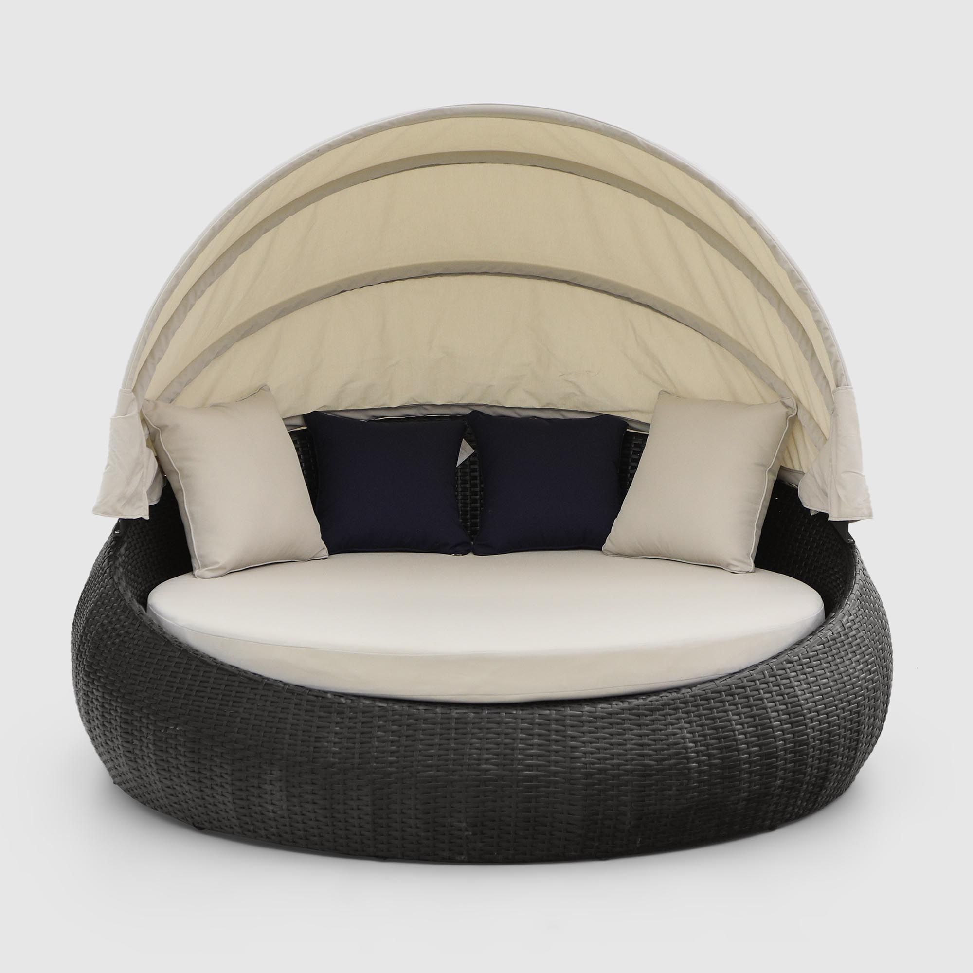 Диван-шезлонг Greenpatio из искусственного ротанга, круглый D179,5х83х148см photo 2