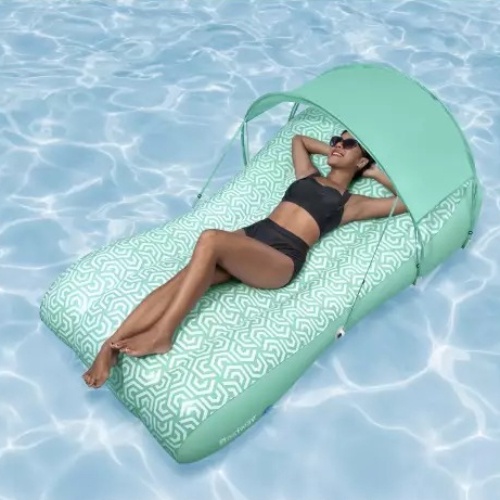 Шезлонг надувной Bestway с козырьком 1,78х1,02 м (43729) photo 2