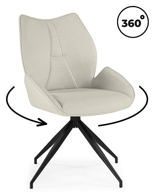 Стул на металлокаркасе Miranda 360 крутящийся beige / black