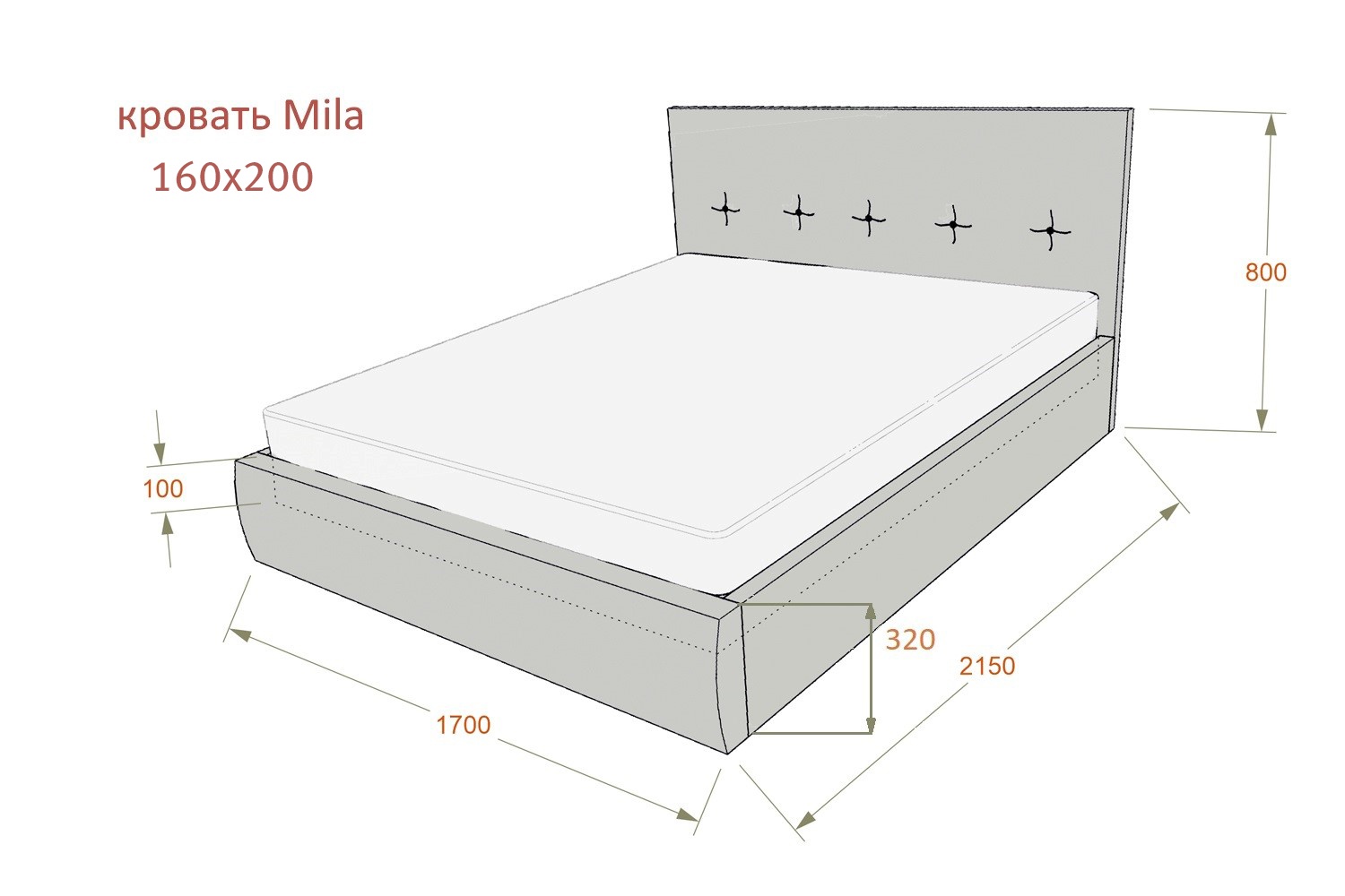 Кровать Mila photo 10
