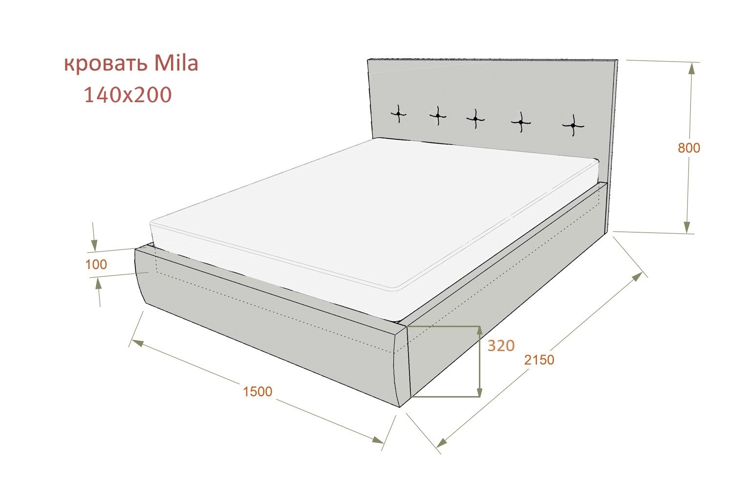 Кровать Mila photo 9