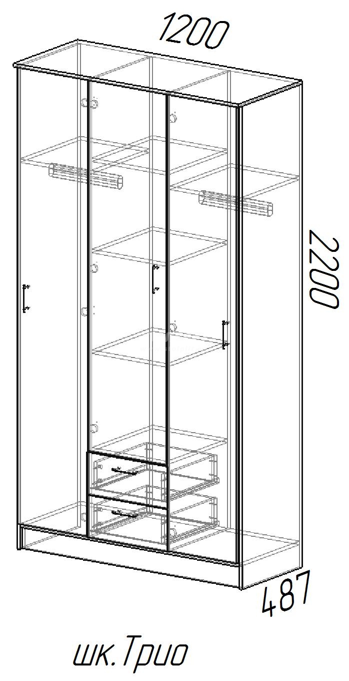Шкаф Трио 1 2 photo 3