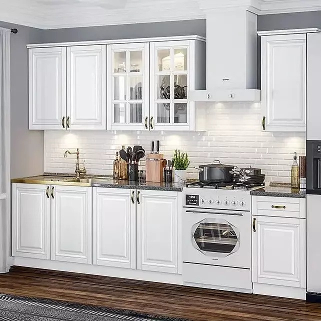 Кухня Престиж 2 0 900 Компоновка 3 Браш Вайт Кастилло