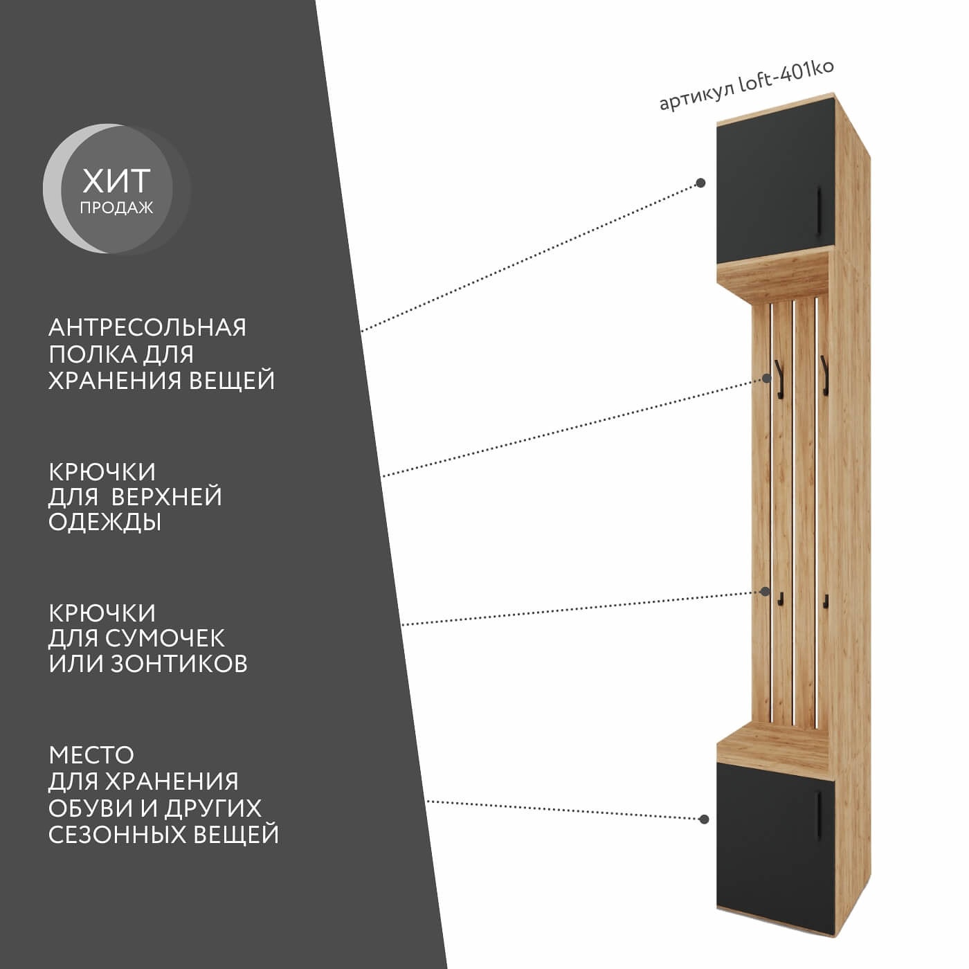 Прихожая Лофт 401Ko photo 2