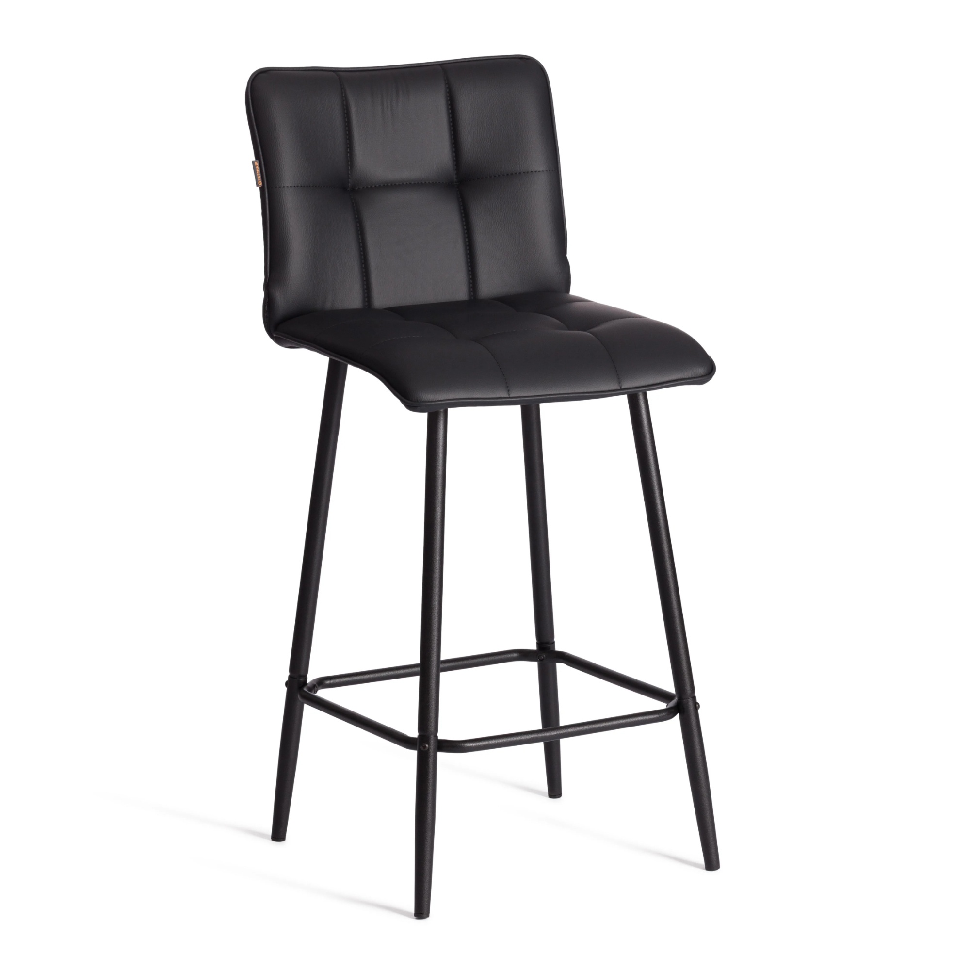 Полубарный стул TC Bari/Бари экокожа , черный, 42х55х99 см