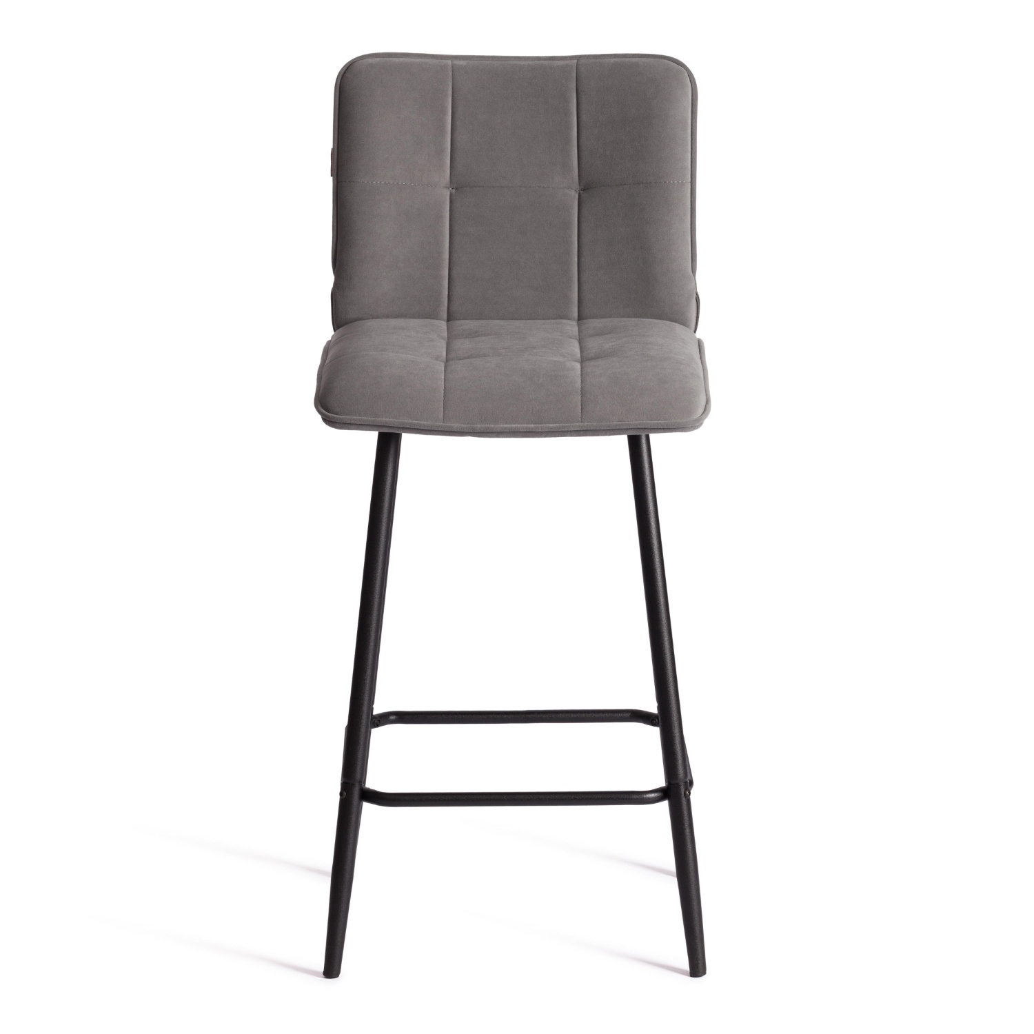 Полубарный стул TC Bari велюровый, серый, 42х55х99 см photo 5