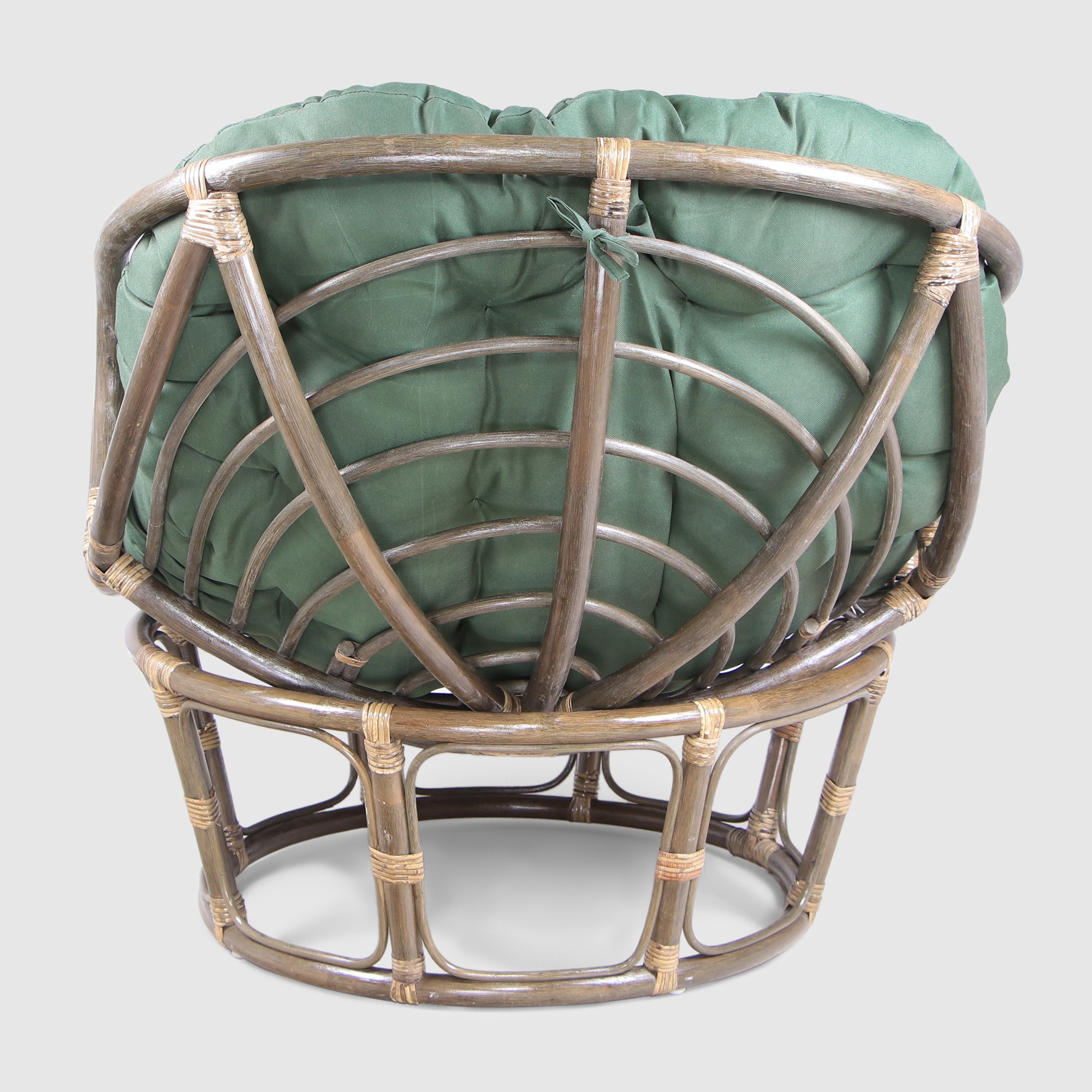 Кресло-папасан Rattan grand Olive green с подушкой photo 5