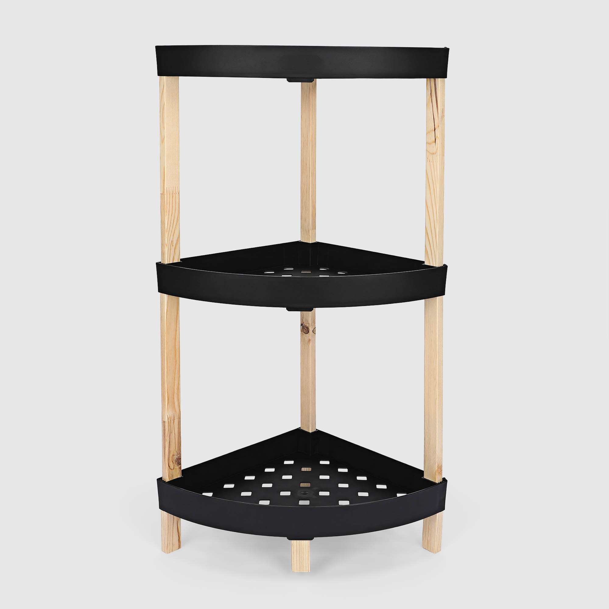 Этажерка для хранения Fixwood Fix-2002 угловая чёрная 31х31х79 см photo 2