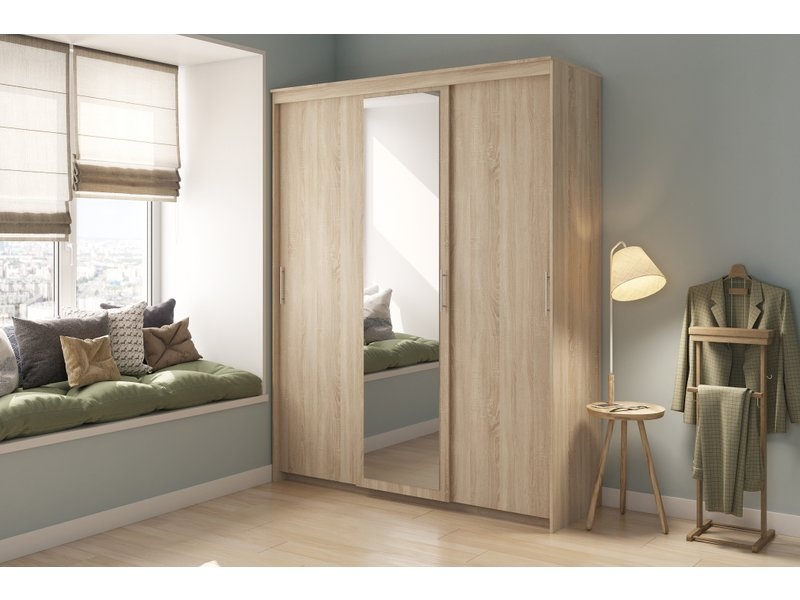 Шкаф-купе Тебар-3-180-230 Дуб Сонома 1 зеркало photo 2