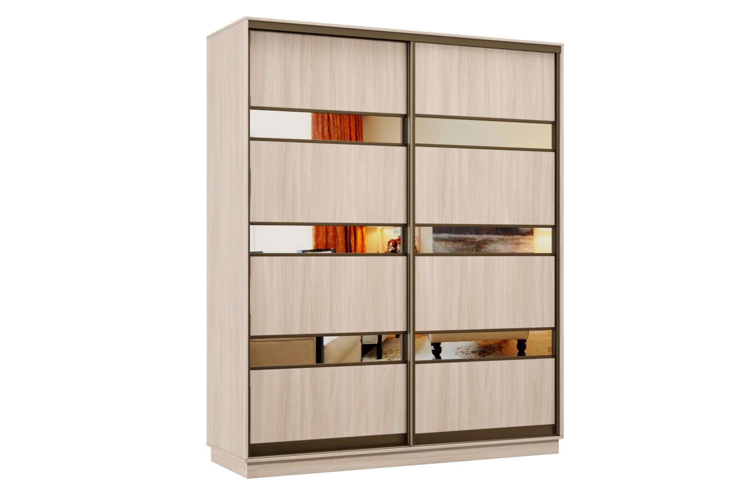 Шкаф Купе Классика 22 16 16 2 Профиль Зеркало Профиль