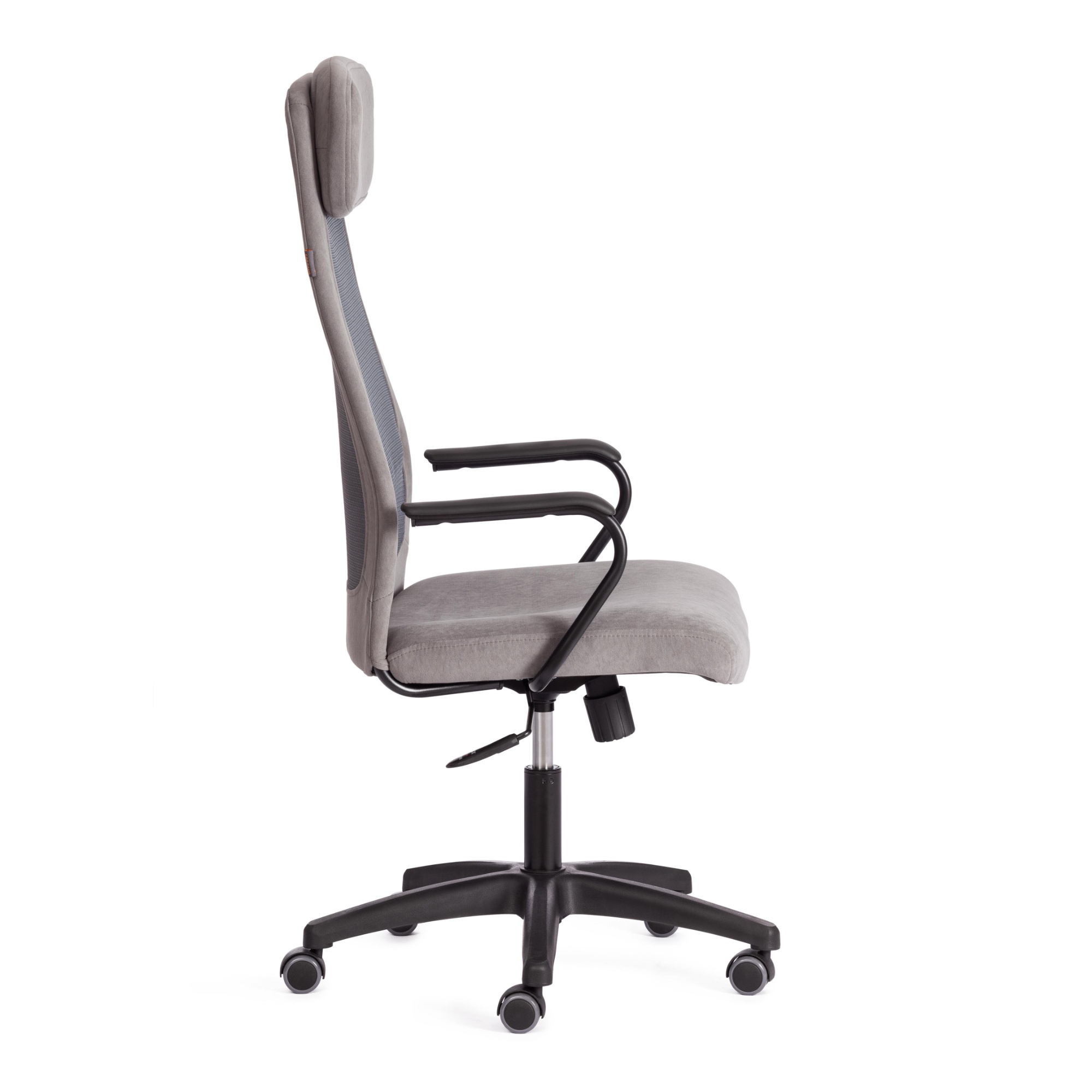 Кресло TC флок и ткань, серое 52,5х45х124 см photo 2