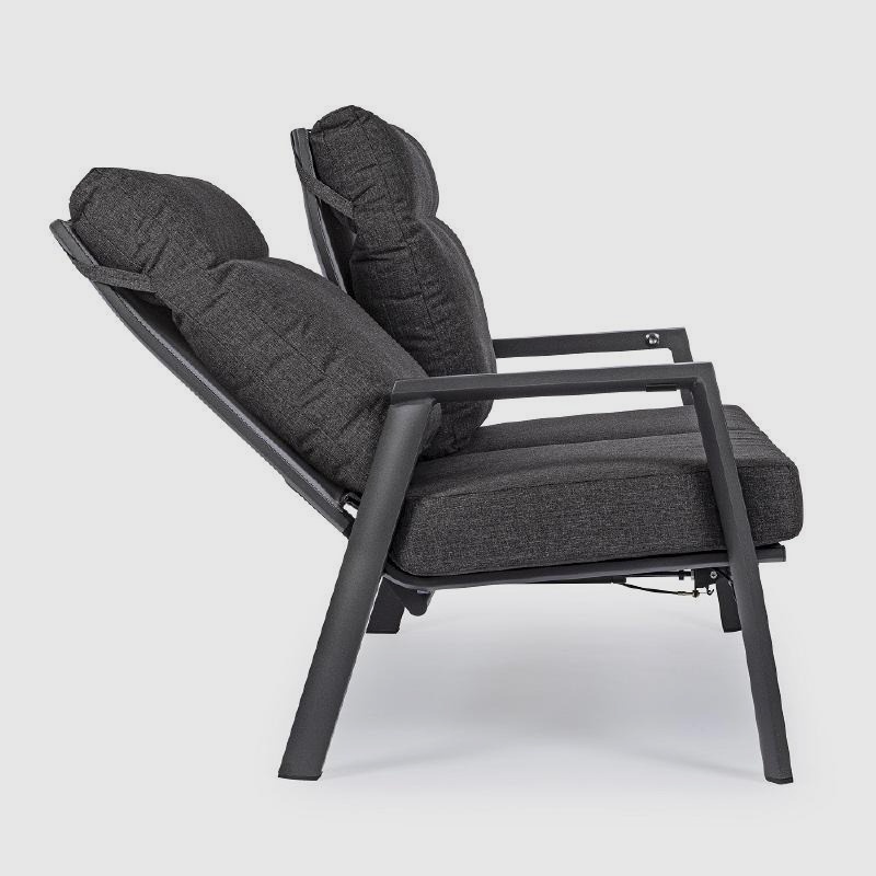 Диван Bizzotto Kledi двухместный с подушками угольный 152х81х98 см photo 4