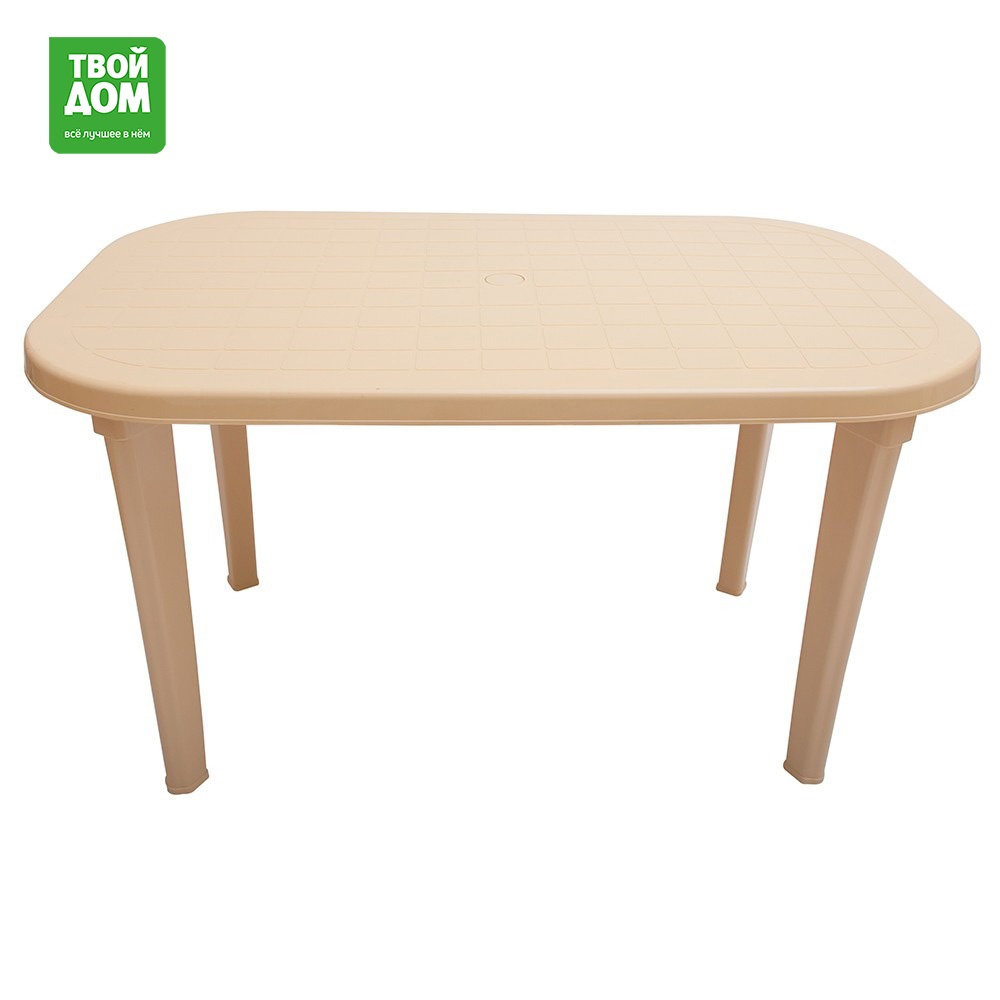 Стол Элластик пласт Элластик овальный бежевый 136х82х74 см
