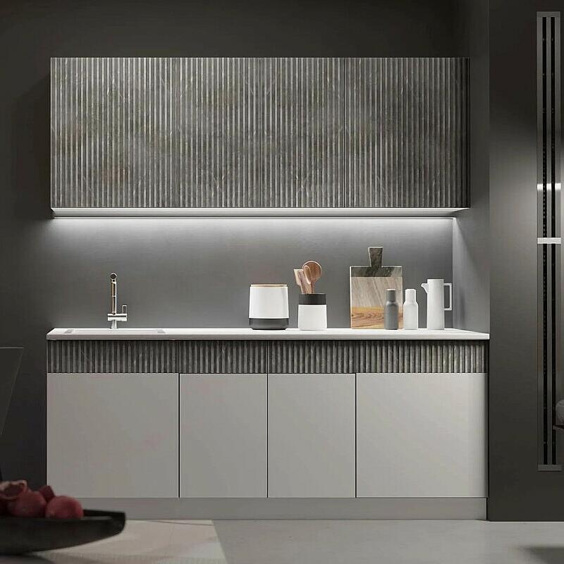 Кухня Оливия NEW 2,0м (490) (Белый глянец/Мрамор глянец, Белый (Антарес))