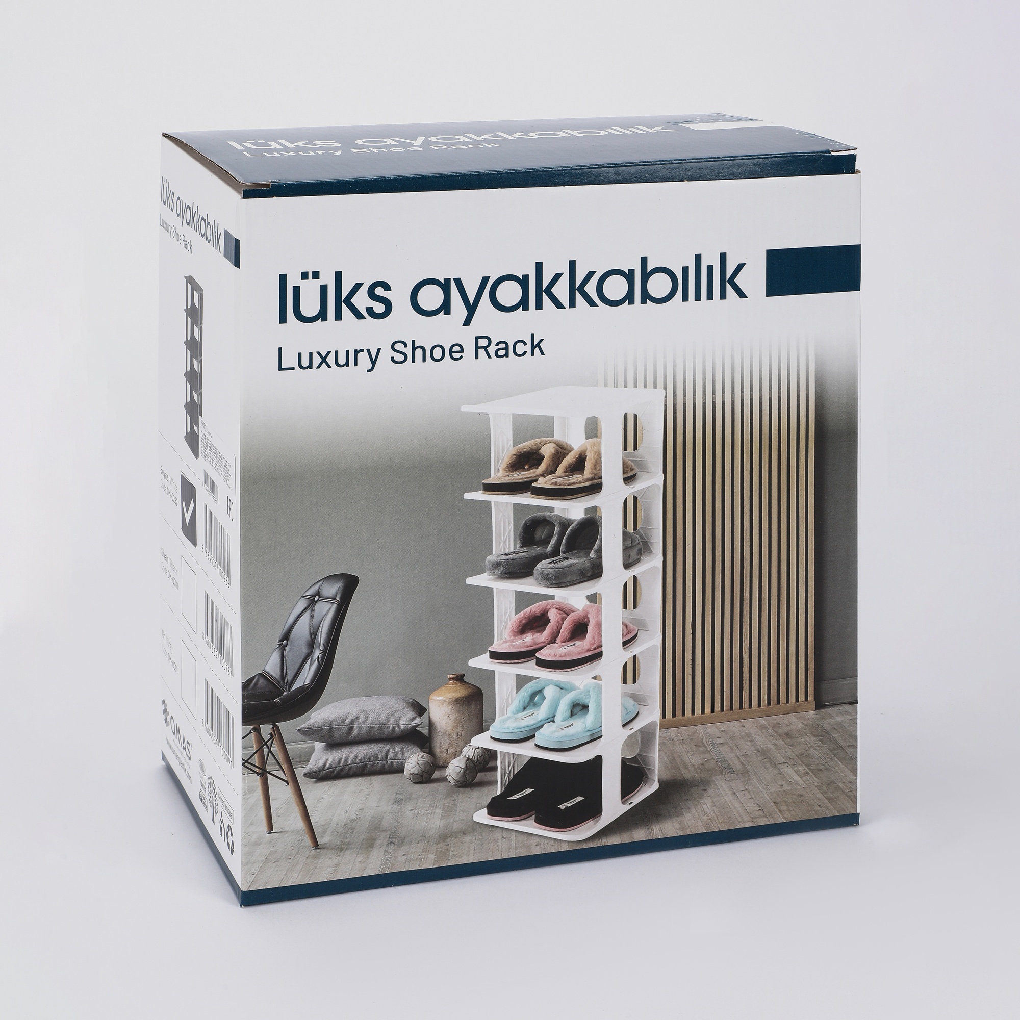 Стеллаж для обуви Baroness Home белый 27,5х24,5х77 см photo 5