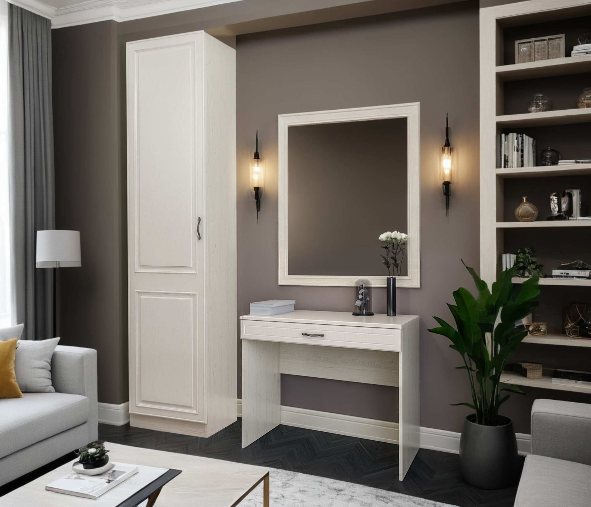 Комплект Гранд (пенал и туалетный стол), Классика Светлый