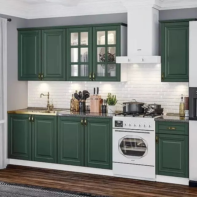 Кухня Престиж 2 0 900 Компоновка 3 Браш Мени Грин Кастилло