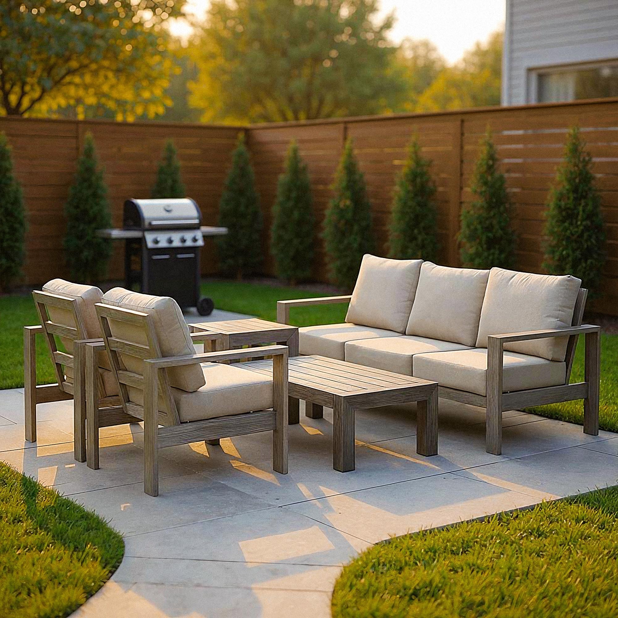 Комплект мебели Golden Eagle серый 5 предметов photo 2