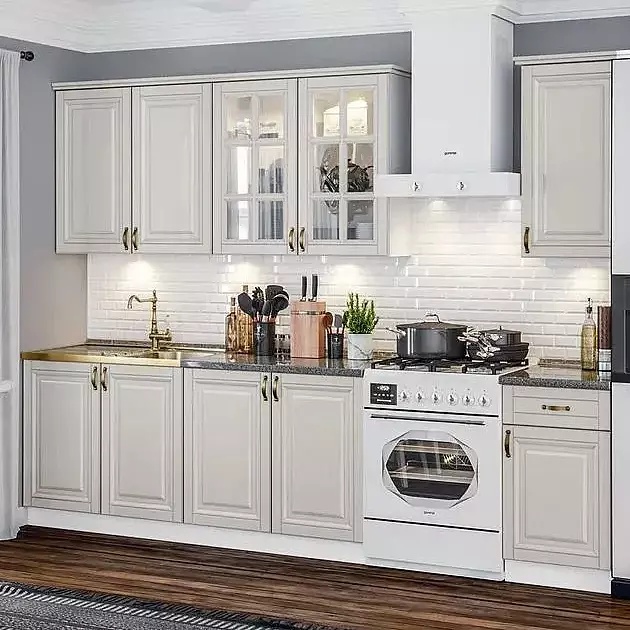 Кухня Престиж 2 0 900 Компоновка 3 Браш Лайт Грей Кастилло