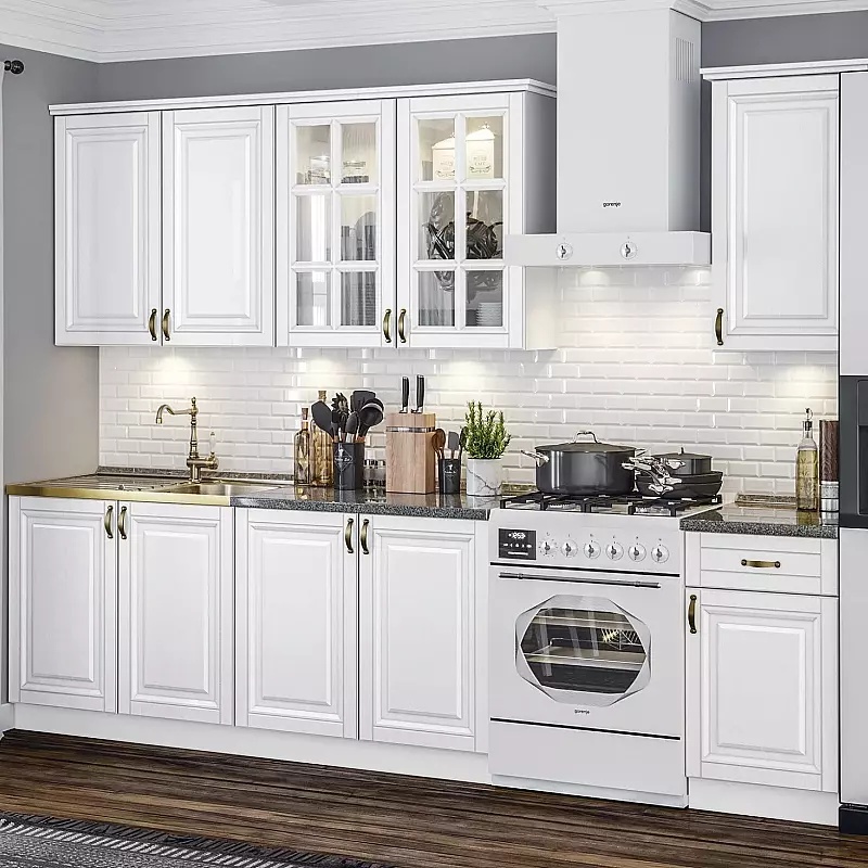 Кухня Престиж 2 0 900 490 Компоновка 3 Жемчуг Кастилло