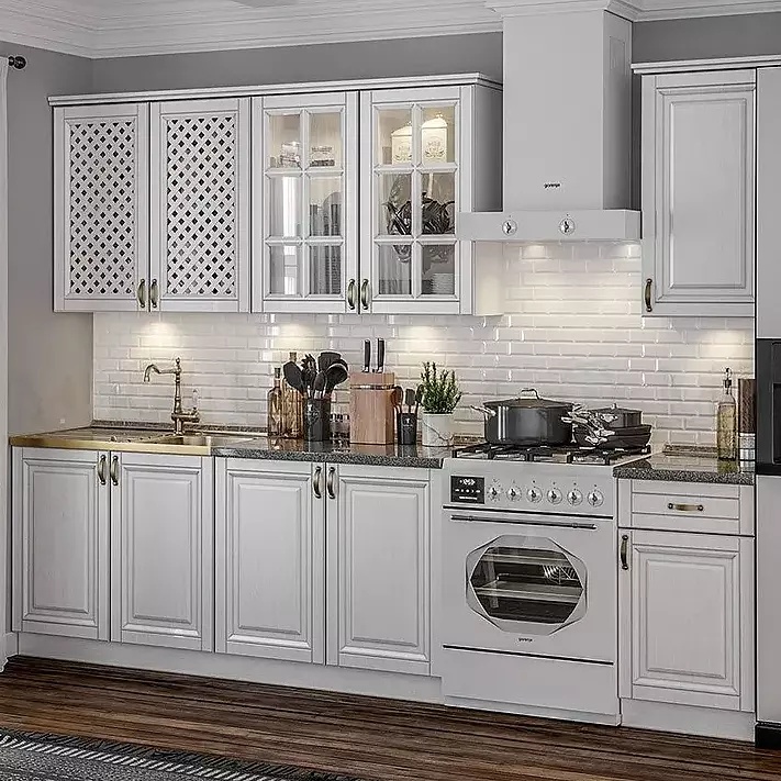 Кухня Престиж 2 0 900 Компоновка 4 Решетка Жемчуг Кастилло