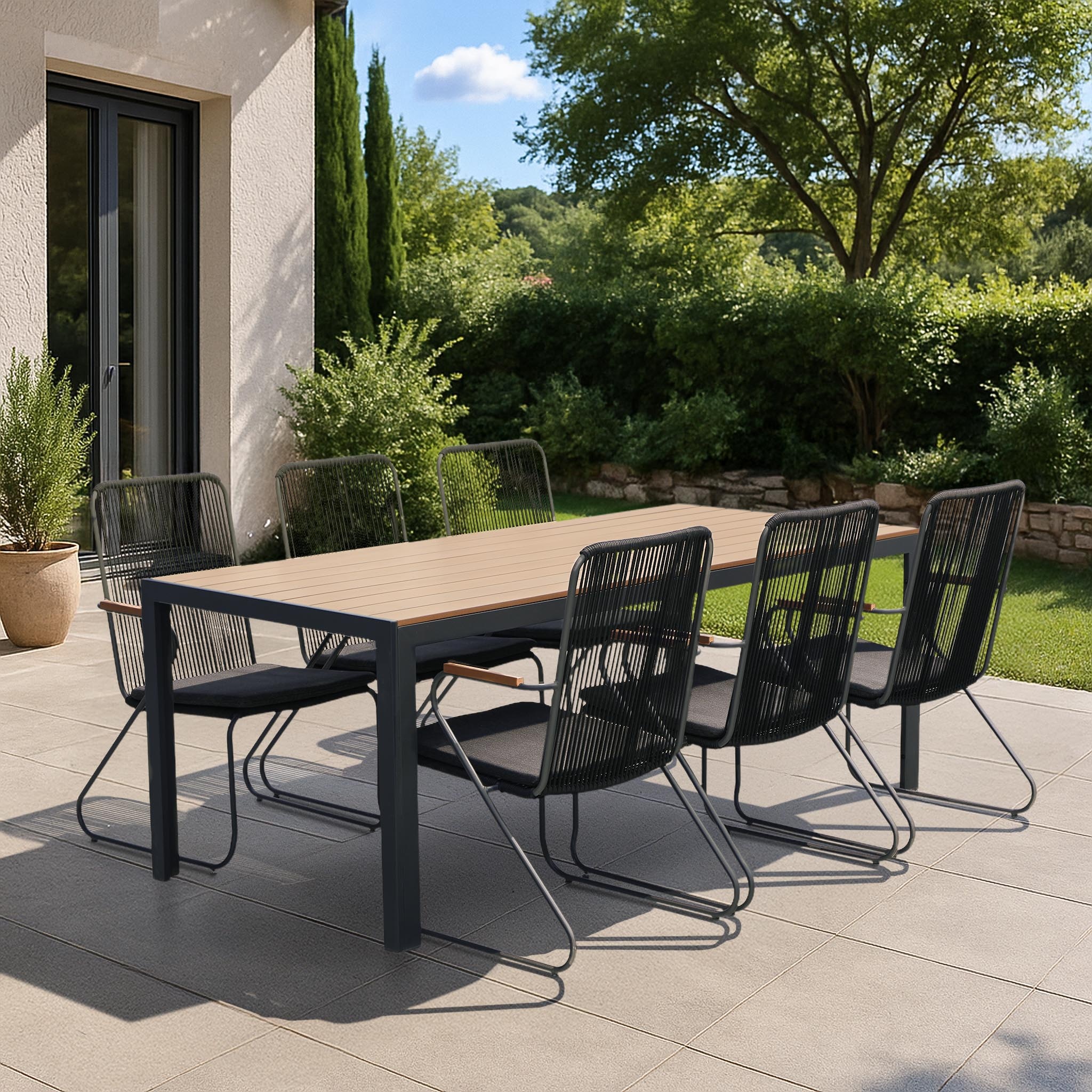 Комплект мебели Greenpatio антрацитовый 7 предметов photo 2