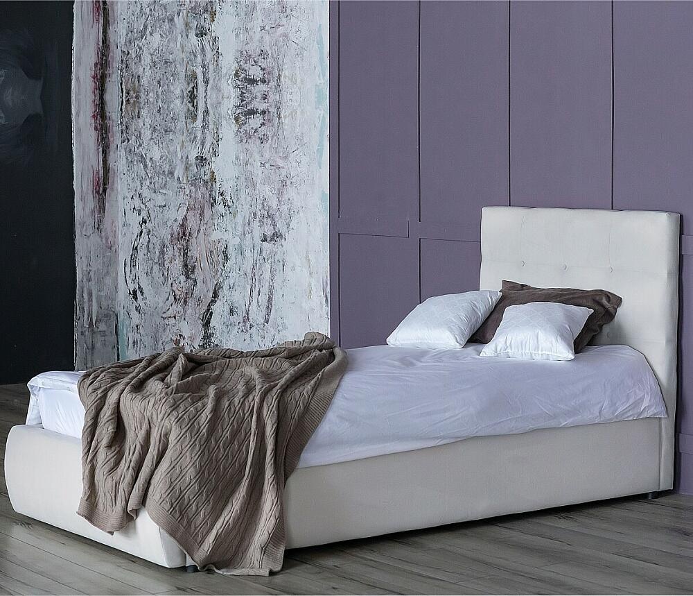 Кровать Селеста велюр бежевый с подъемным механизмом 900x 200 изголовье мягкое