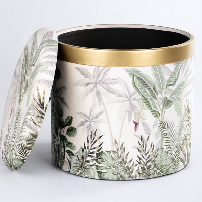 Пуф с крышкой Glasar 40х40х40 см (49-239B) photo 2