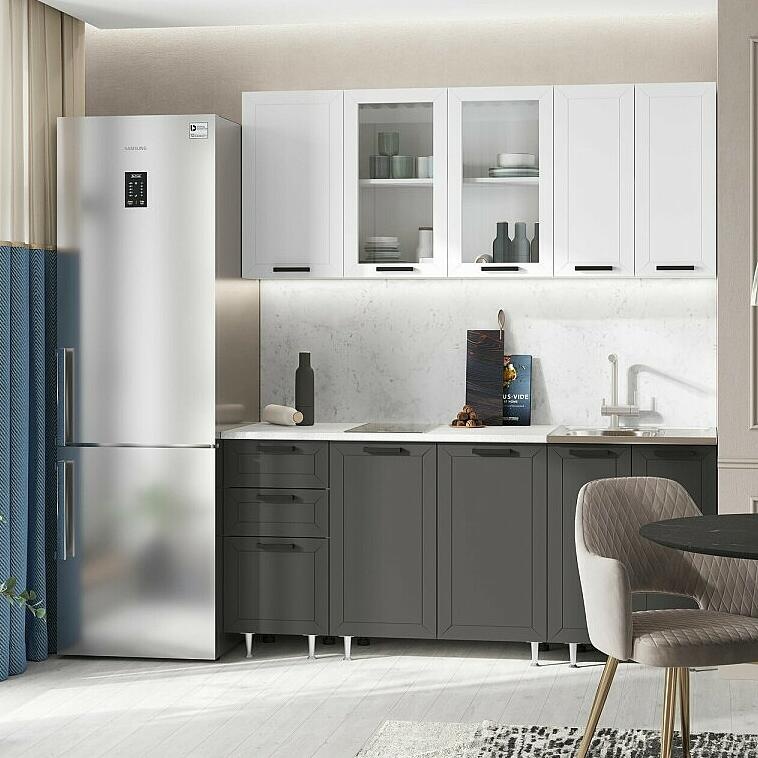 Кухня Монако 1 8 490 Компоновка 1 Графит New Графит Антарес