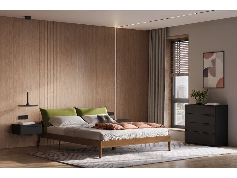 Кровать Эвелен-Walnut 140 Barhat Olive photo 2