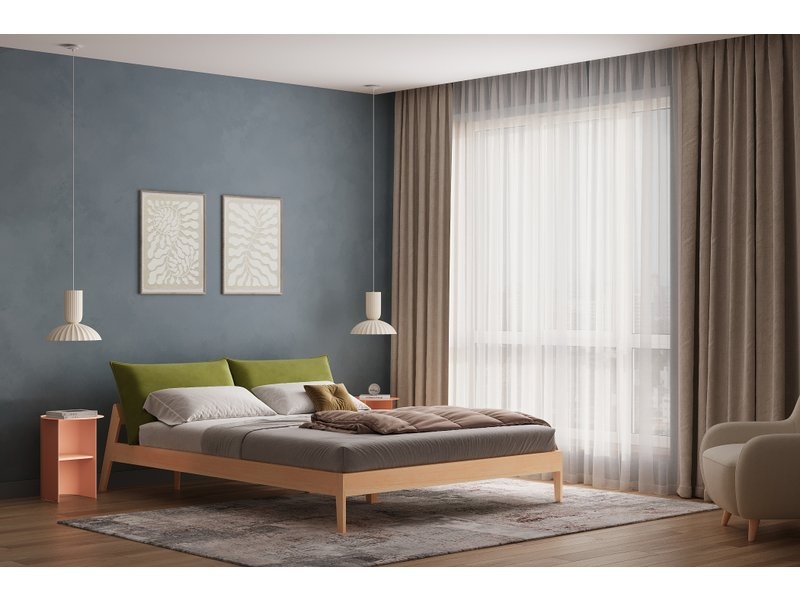 Кровать Эвелен-Wood 160 Barhat Olive photo 2