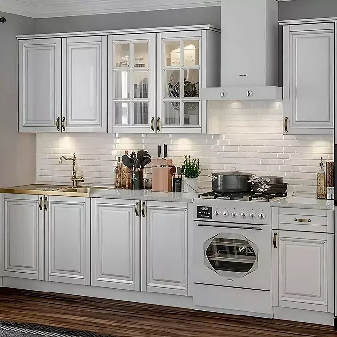 Кухня Престиж 2 0 900 490 Компоновка 3 Жемчуг Антарес