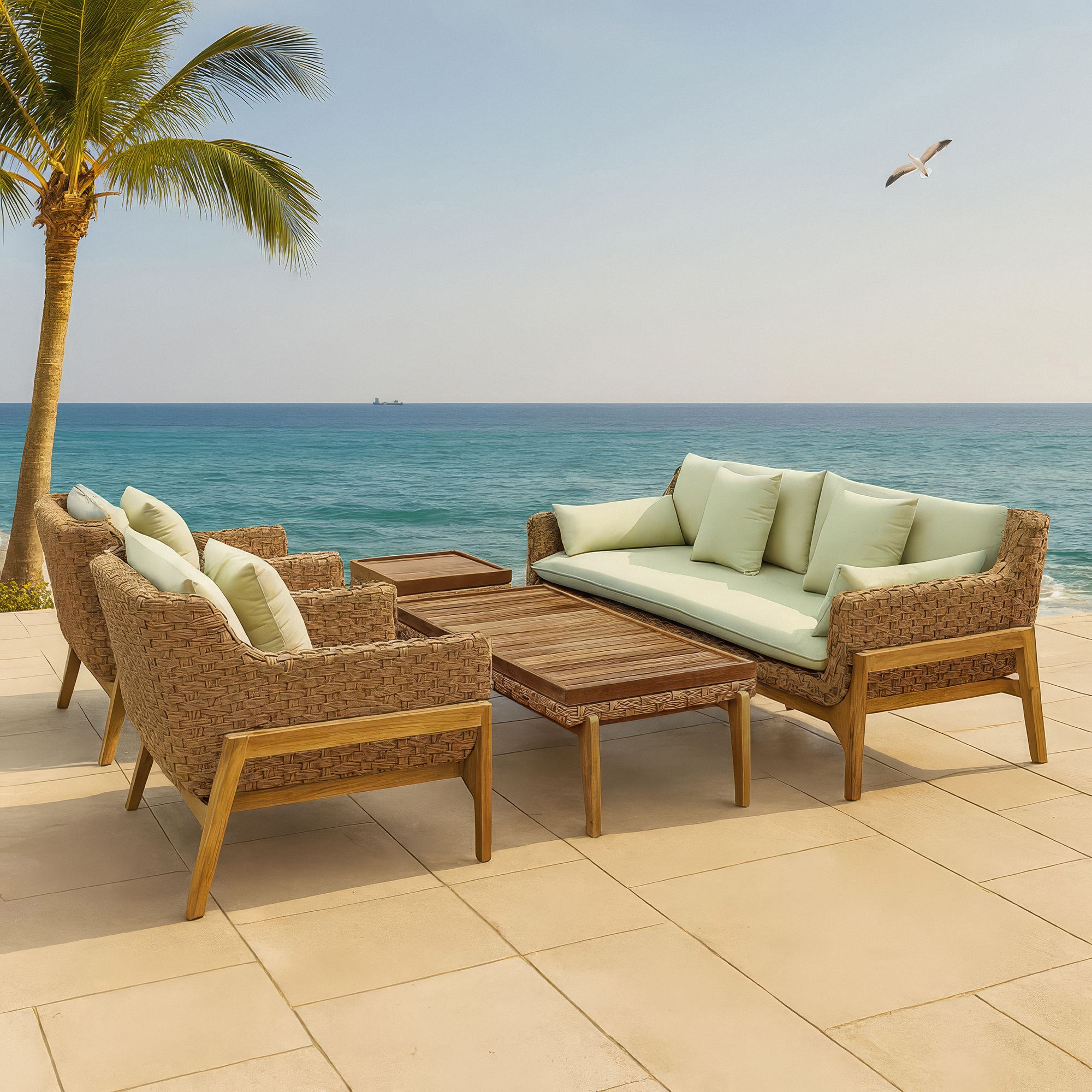 Комплект мебели Rumah Anda Salvador бежевый 5 предметов photo 2