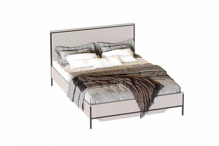 Кровать Нора велюр персидский жемчуг/персидский жемчуг без подъёмного механизма 1200x2000, изголовье мягкое фото