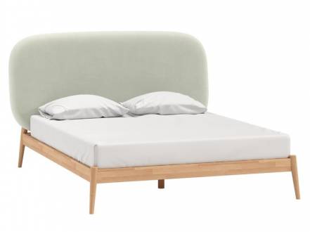 Кровать Саоми-Wood 160 Velvet Silver фото