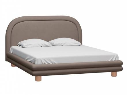 Кровать Ева 140 Barhat Latte photo Кровать Ева 140 Barhat Latte фото