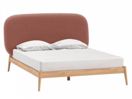 Кровать Саоми-Wood 160 Velvet Corall photo Кровать Саоми-Wood 160 Velvet Corall фото