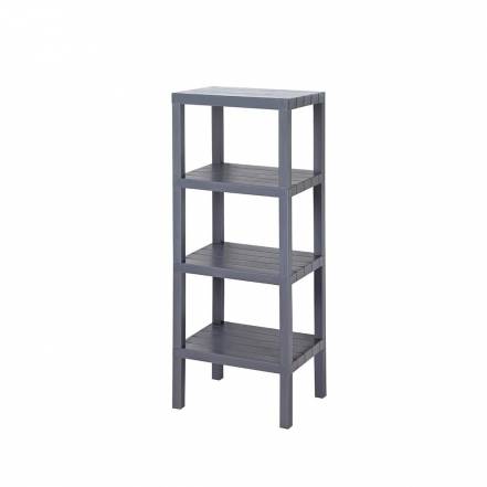 Полка модульная Baroness Home четырёхъярусная, серая 38х29х100 см фото