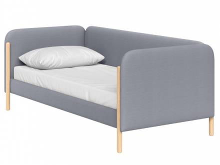 Кровать Кейси-2 90 Textile Silver фото