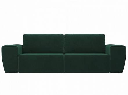Прямой диван Беккер   Велюр Зеленый фото