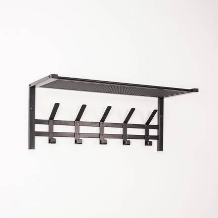 Вешалка с полкой ЗМИ Торонто 21 чёрная photo Вешалка с полкой ЗМИ Торонто 21 чёрная фото