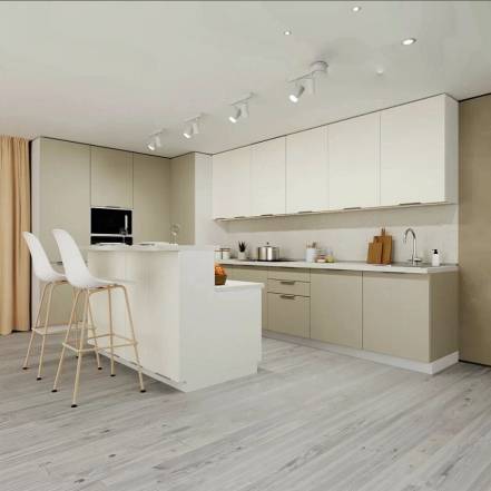 Кухня Фьюжн Silky Silky 4400 2400 2330 600 фото