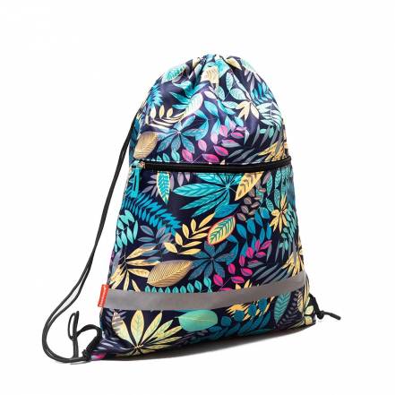 Мешок для обуви Erich Krause Night Forest с карманом на молнии 500x410 мм фото