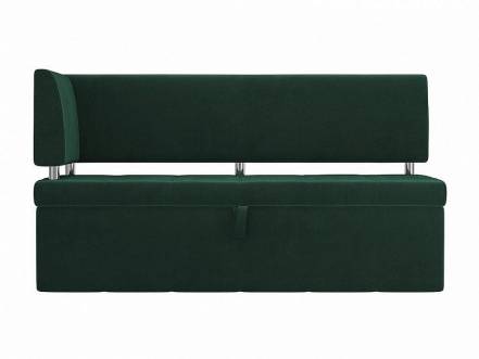 Кухонный угловой диван Стоун Велюр Зелёный левый угол фото