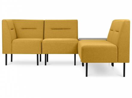 Модульный диван Сэндж 3 Textile Yellow фото