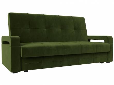 Диван-книжка Гермес Лайт Микровельвет Зелёный фото