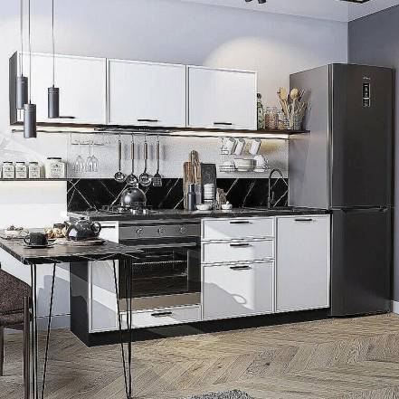 Кухня Фрейм 01 Silk Graphite 1782 2300 600 фото