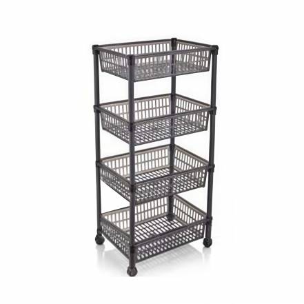 Полка Follow me Nostalgia на колёсах 39,5х30х83 см в ассортименте фото